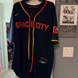Nike Space City Men's Jersey - Navy and Red